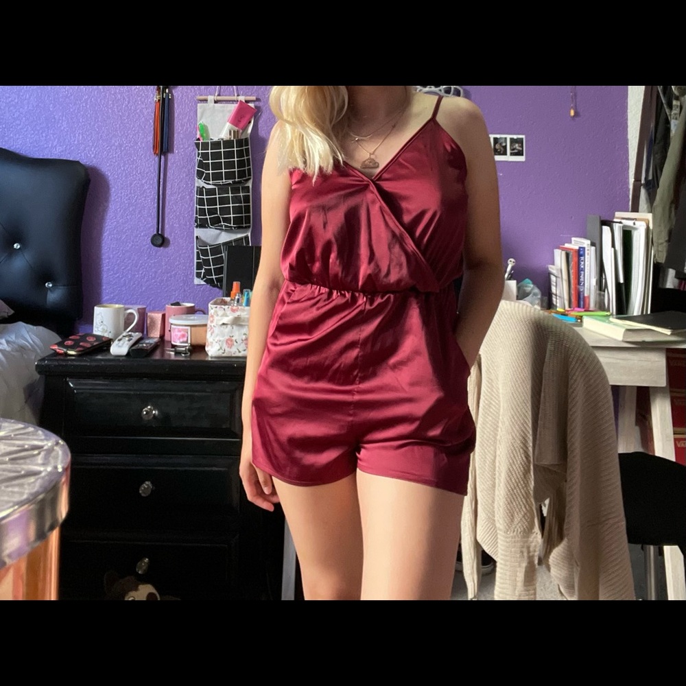 Windsor satin romper